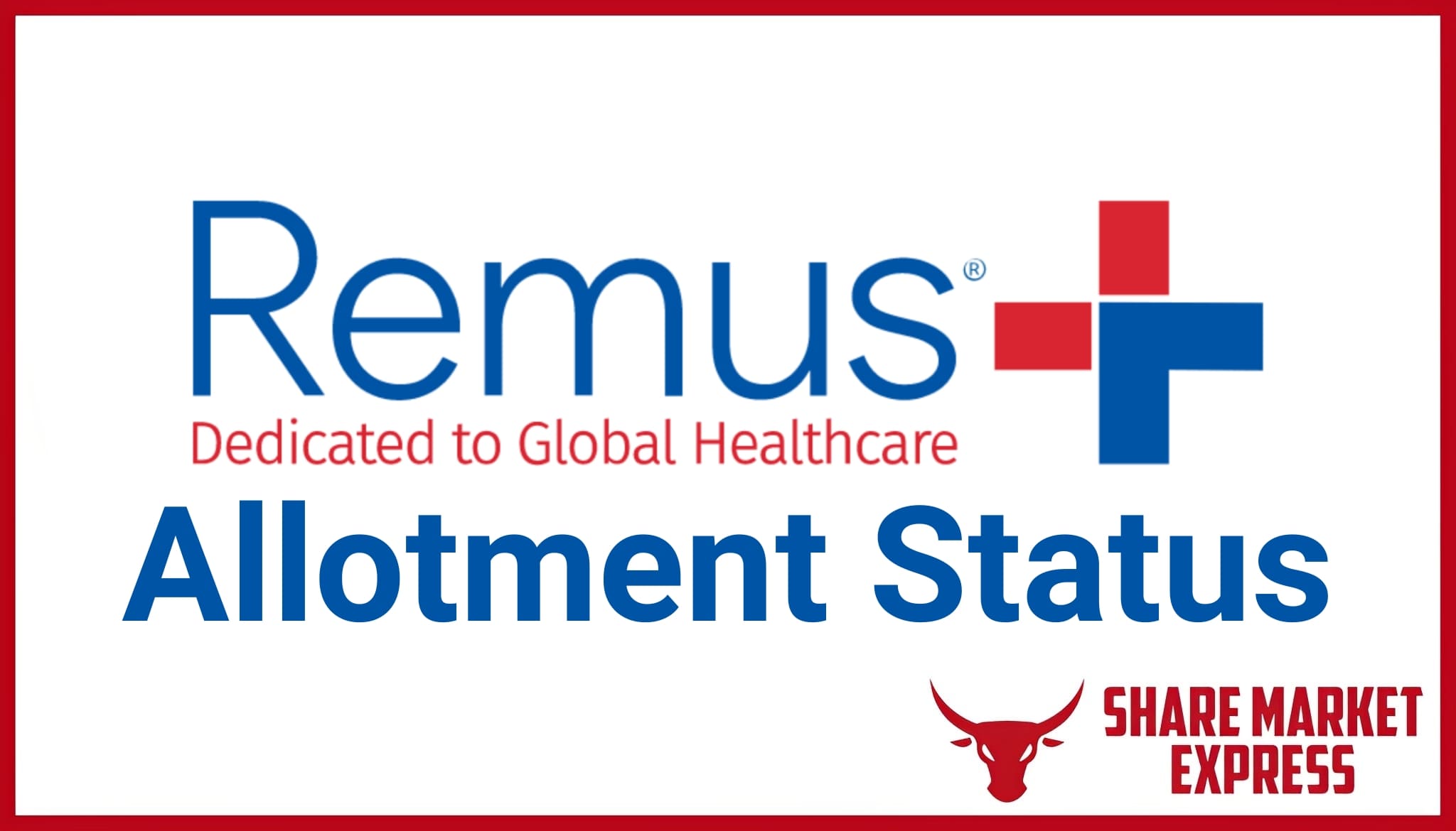 Remus Pharma IPO Allotment Status Check Online ( Remus Pharma IPO GMP )