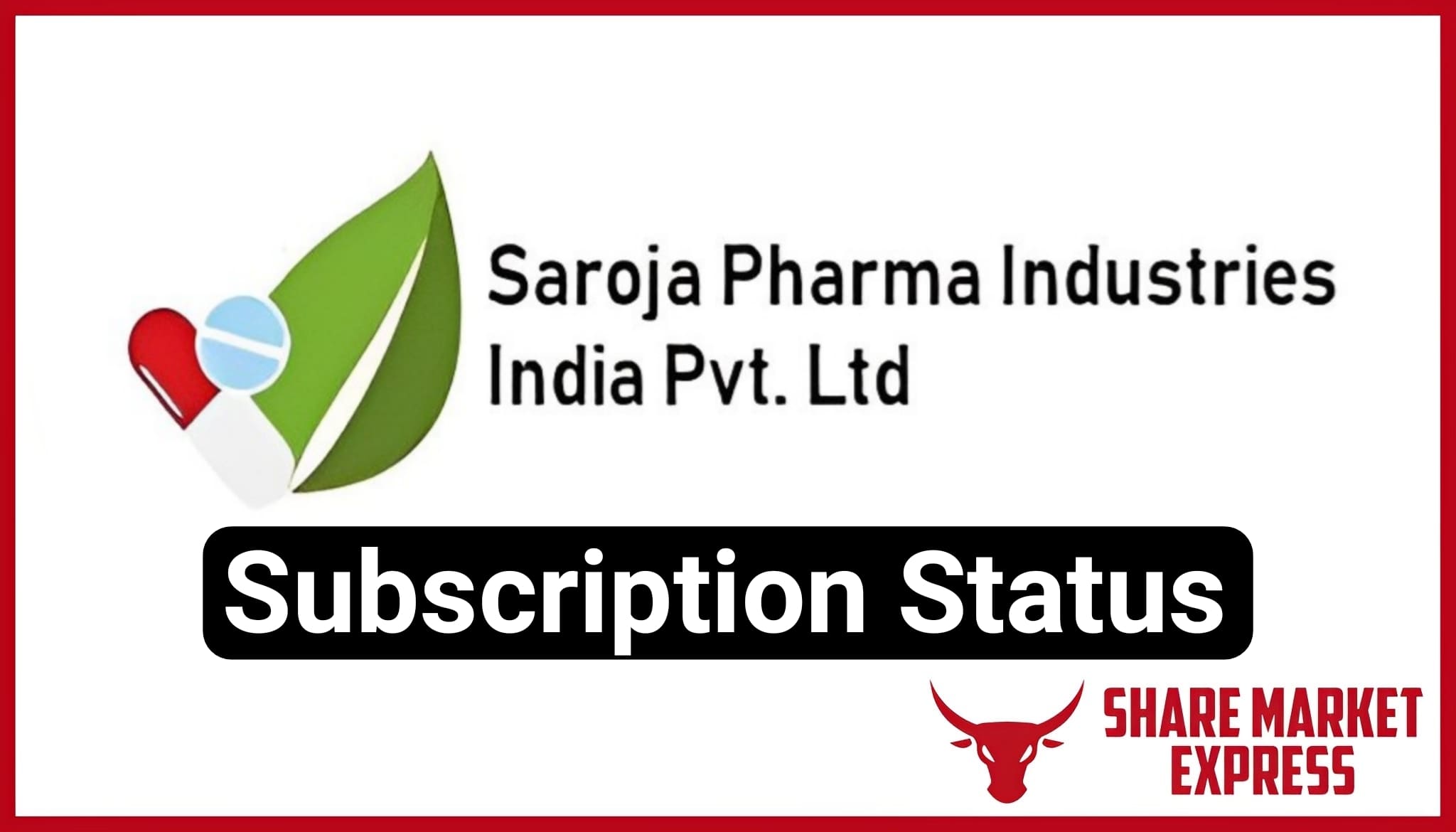 Saroja Pharma IPO Subscription Status (Live Data)