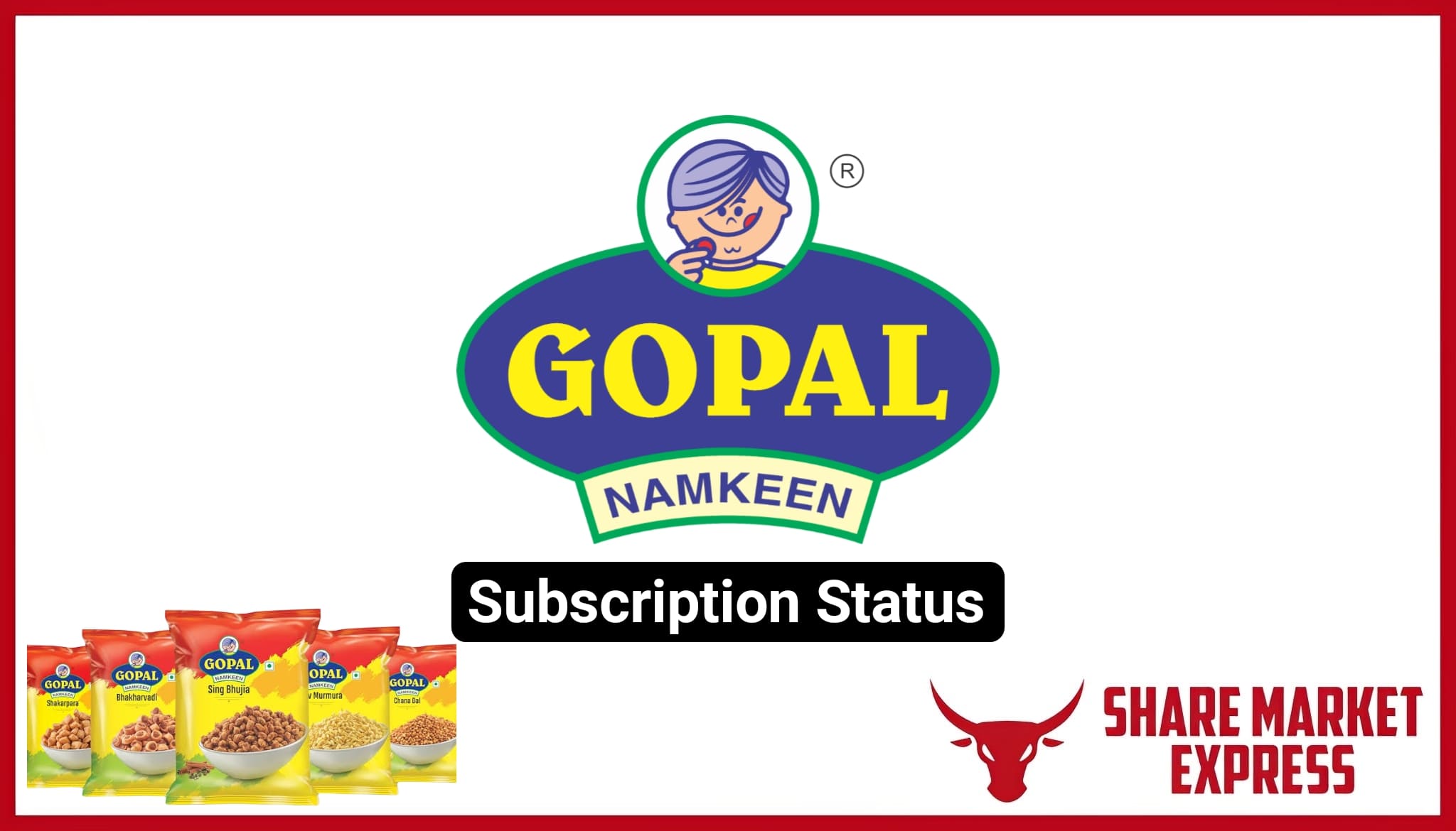 Gopal Snacks IPO Subscription Status - Gopal Namkeen IPO Subscription Status