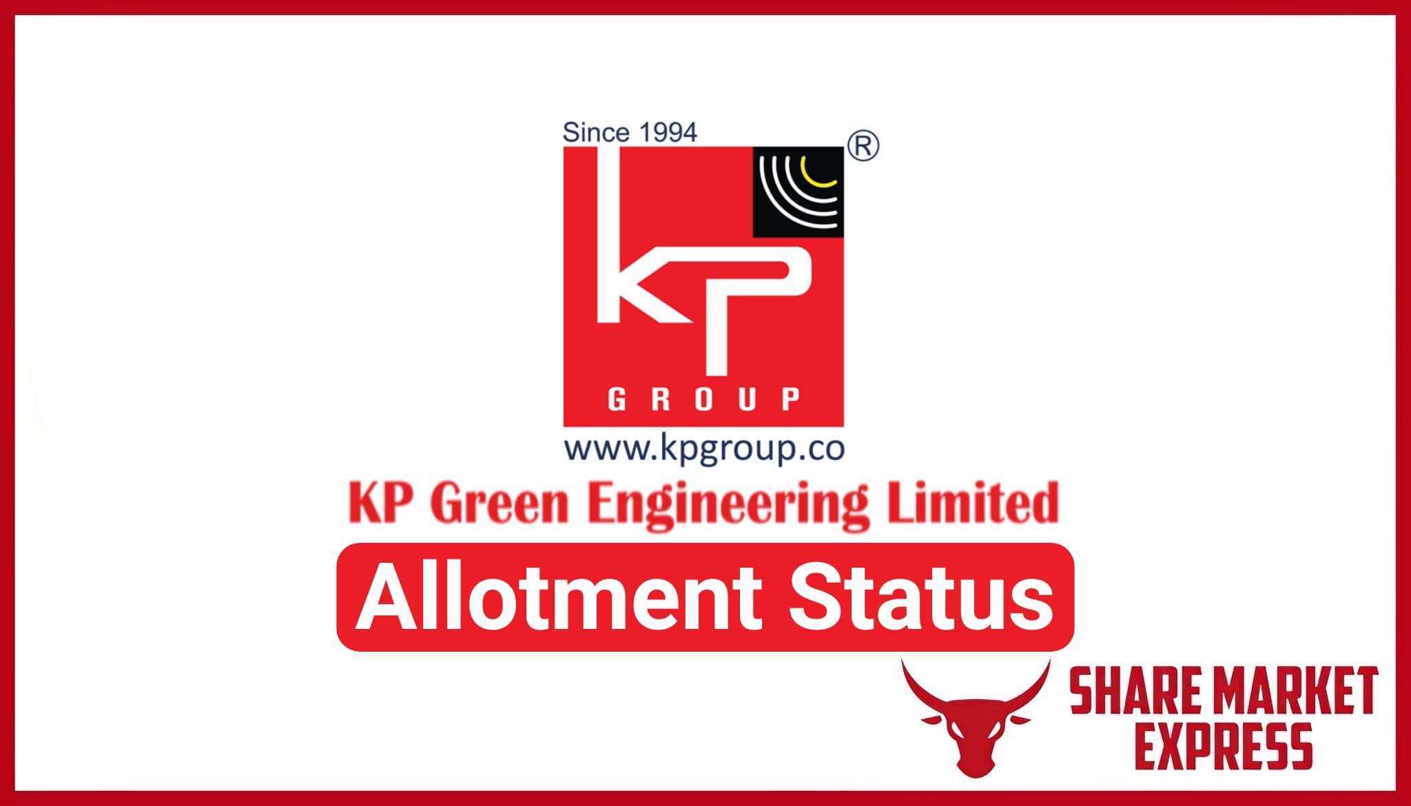 KP Green Engineering IPO Allotment Status