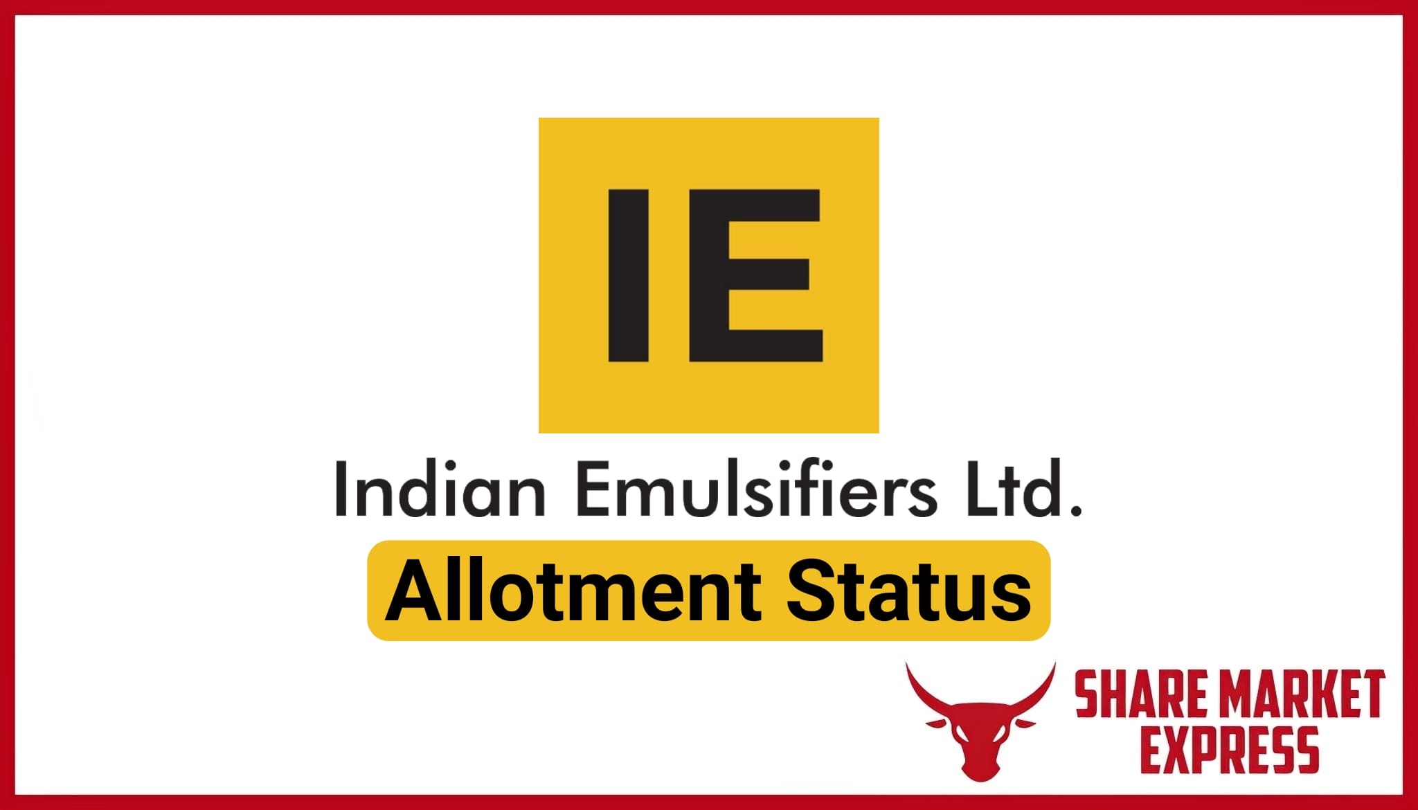 Indian Emulsifier IPO Allotment Status