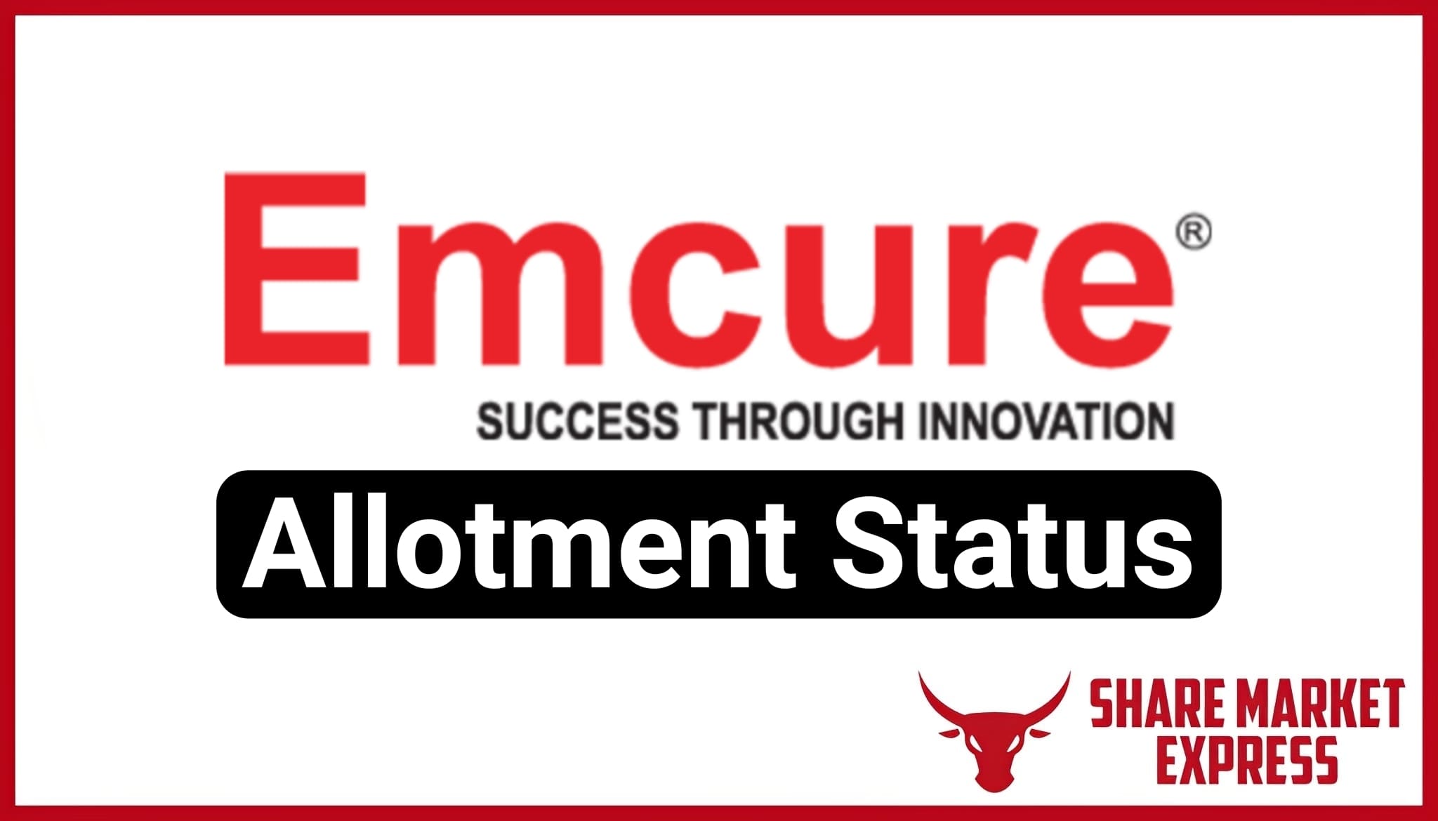 Emcure Pharma IPO Allotment Status