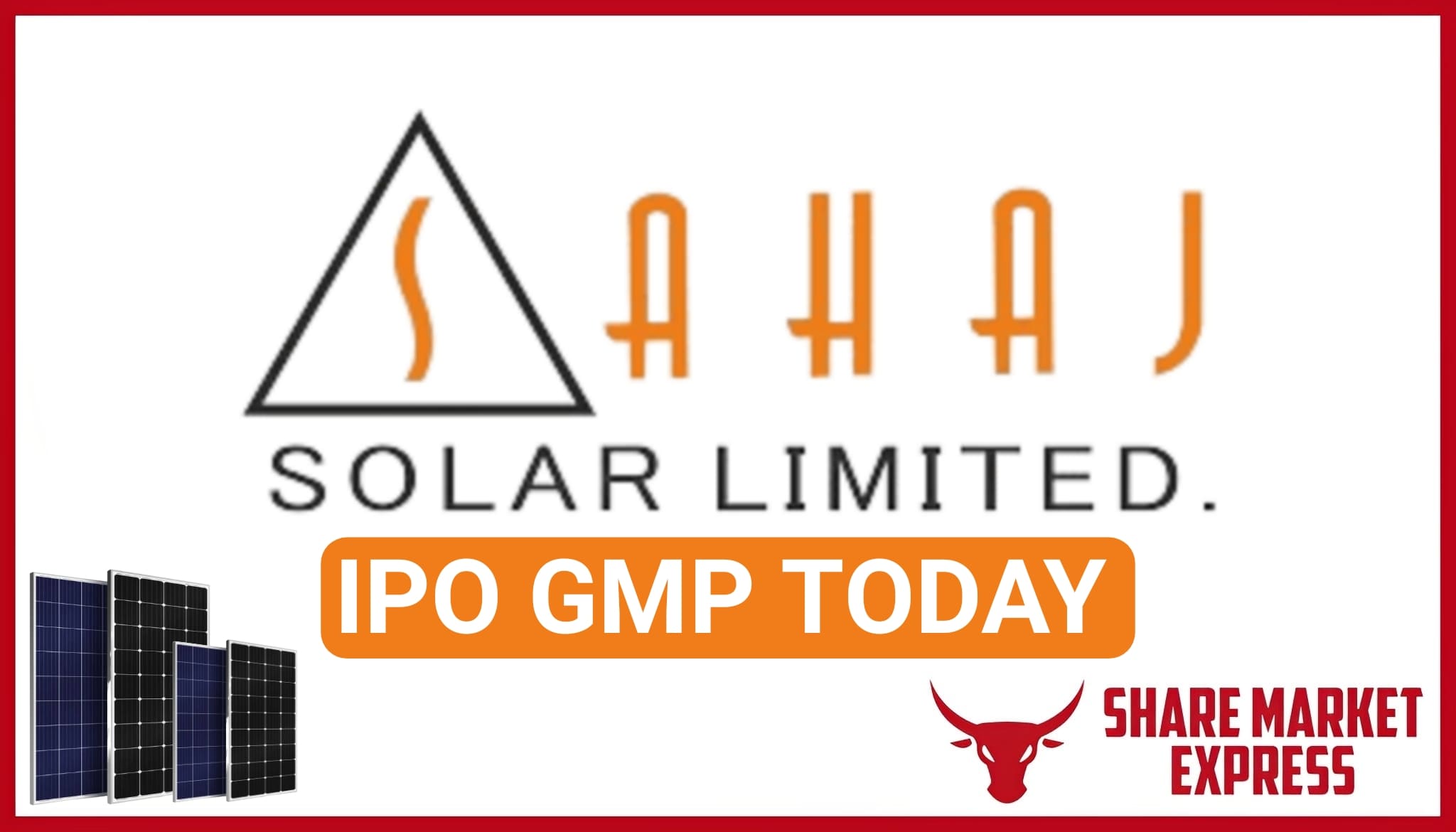 Sahaj Solar IPO GMP Today