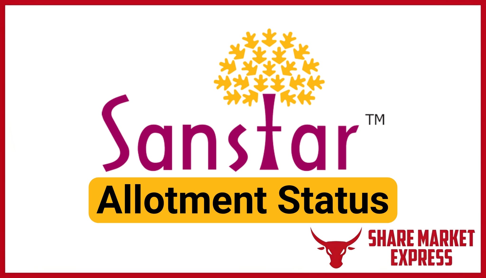 Sanstar IPO Allotment Status